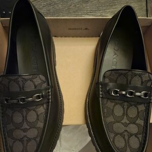 Coach Men's Casual Cooper Loafer With Signature Jacquard And Signature Coin 10.5